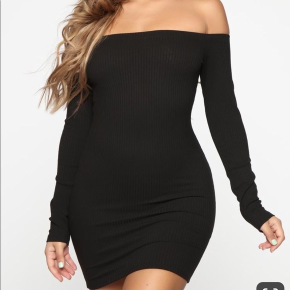 Akira black off the shoulder dress - Picture 1 of 4